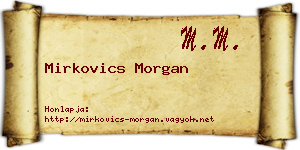 Mirkovics Morgan névjegykártya